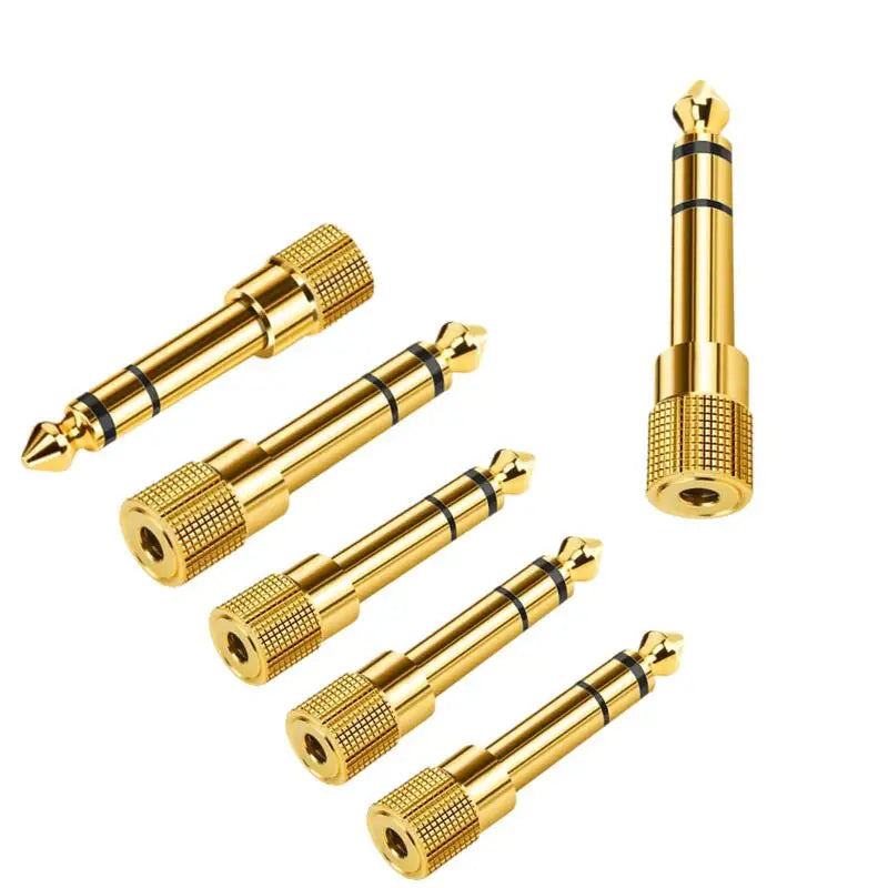 Adaptador de Audio para auriculares Hifi, 10 piezas, 1/4 pulgadas, 6,35mm, macho a 3,5mm.