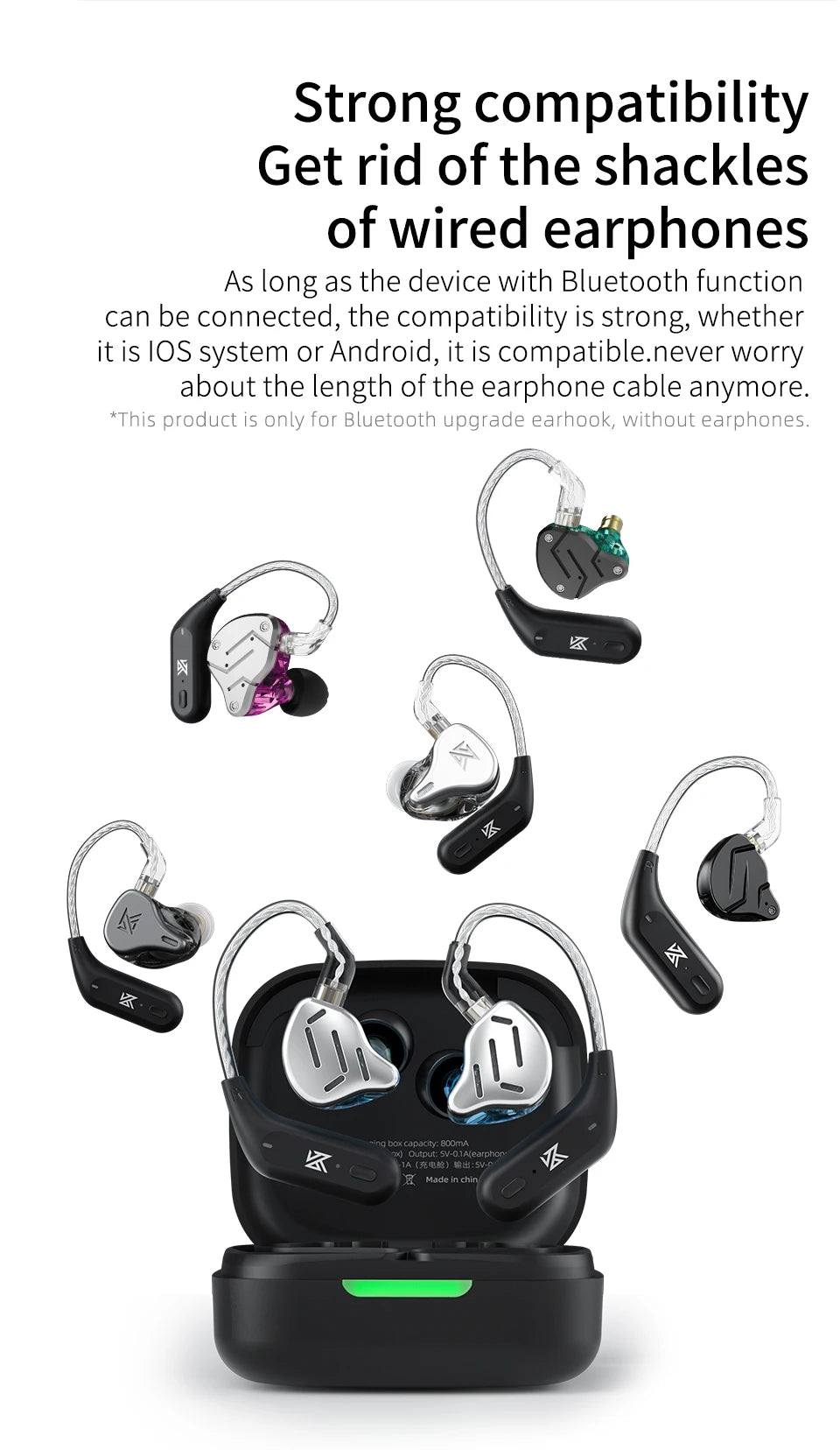 Cable de actualización inalámbrico KZ AZ09, compatible con Bluetooth 5,2