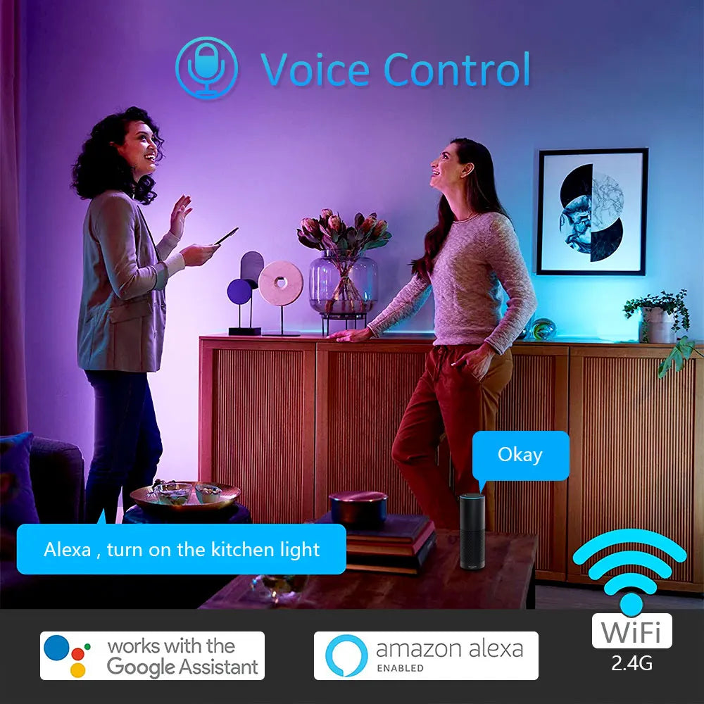 Tira de luces LED RGB 5050 con WIFI, USB, Bluetooth