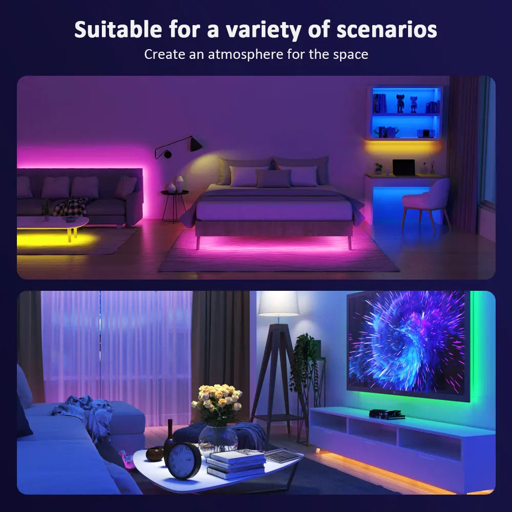 Tira de luces LED RGB 5050 con WIFI, USB, Bluetooth
