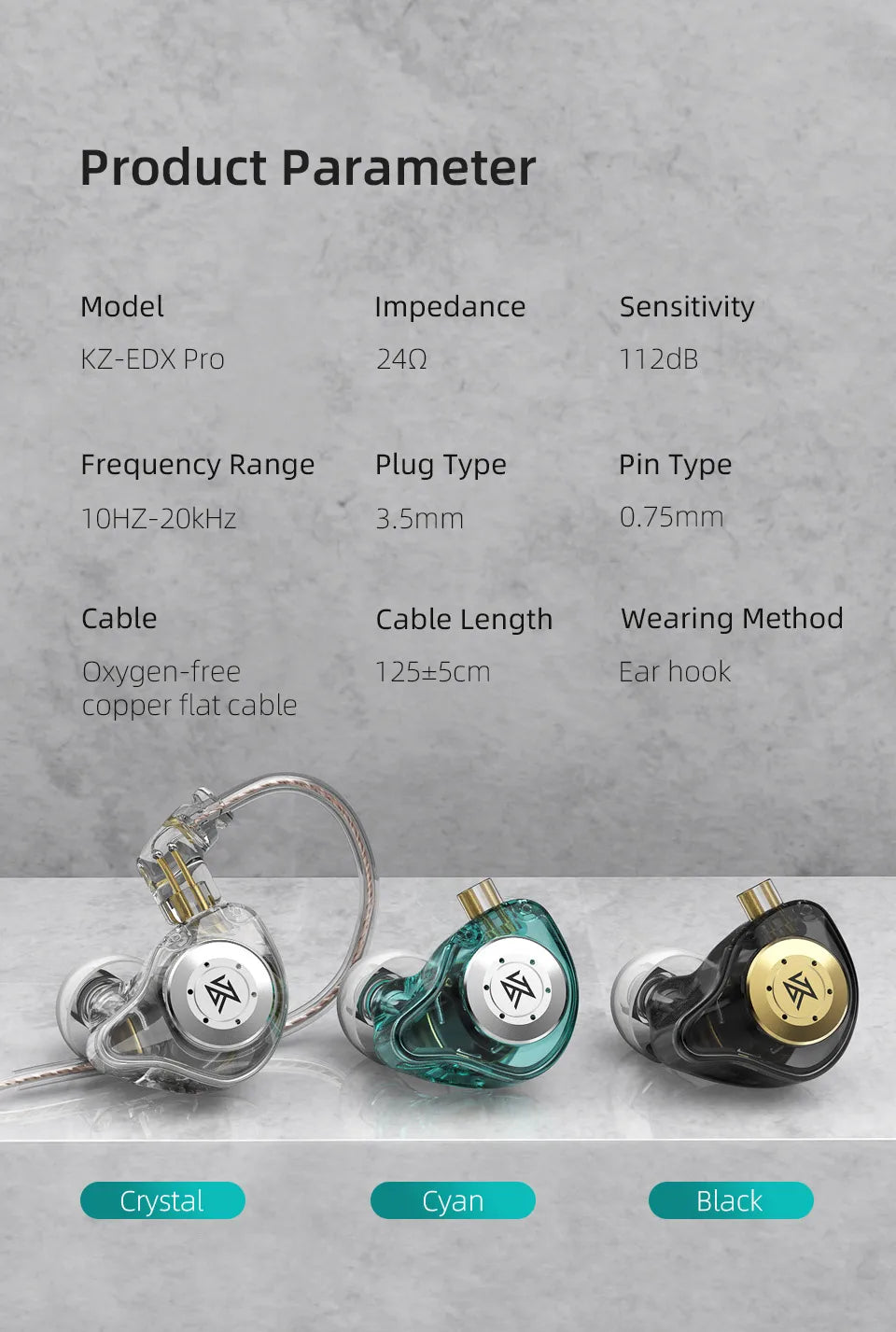 In Ears KZ EDX pro auriculares con Monitor de graves