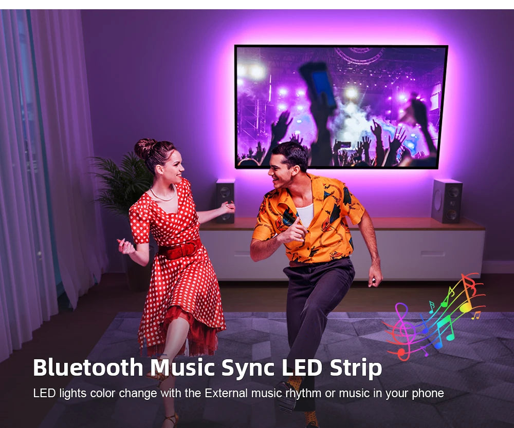 Tira de luces LED RGB 5050 con WIFI, USB, Bluetooth