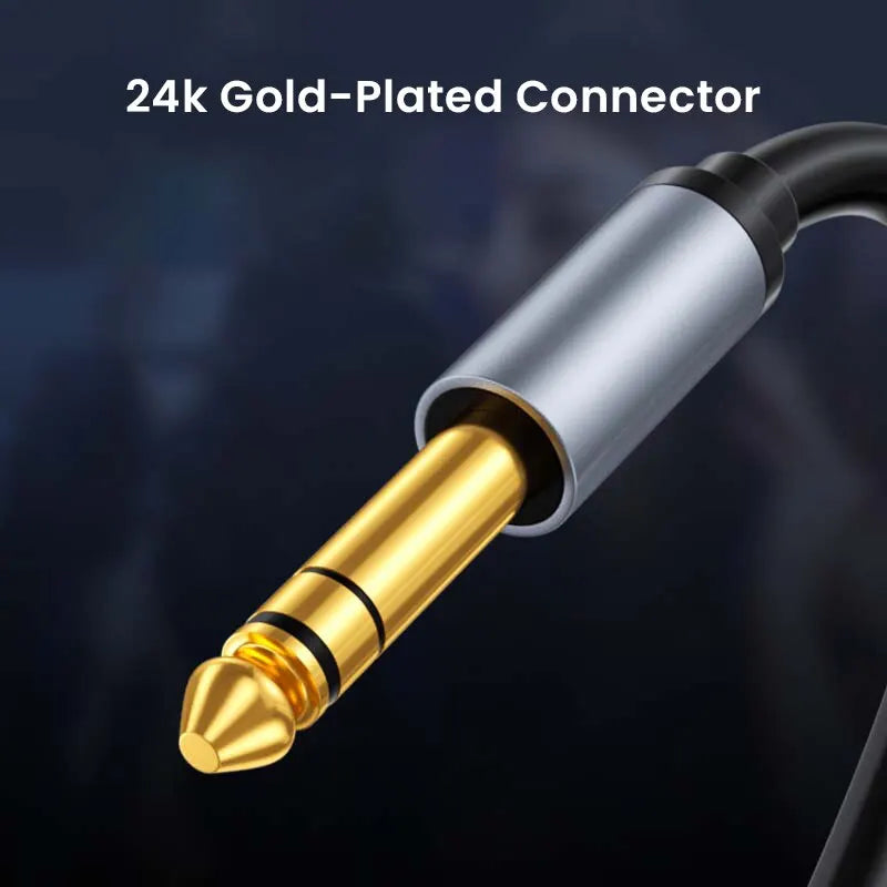 NIERBO6.35mm 1/4 "macho a 3,5mm 1/8" macho TRS Cable de Audio estéreo bidireccional