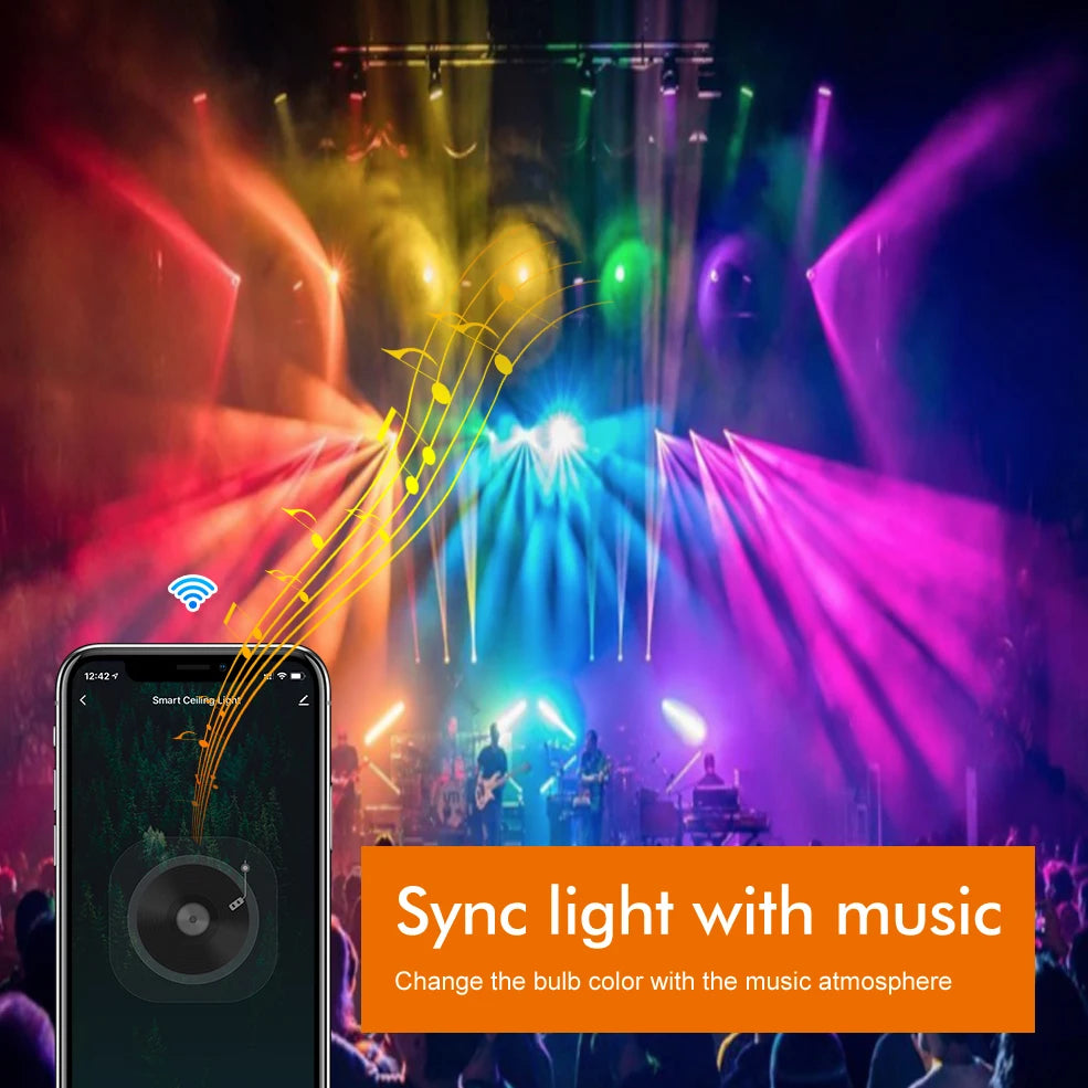 Bombilla Led inteligente E27, lámpara RGB CW WW, Wifi