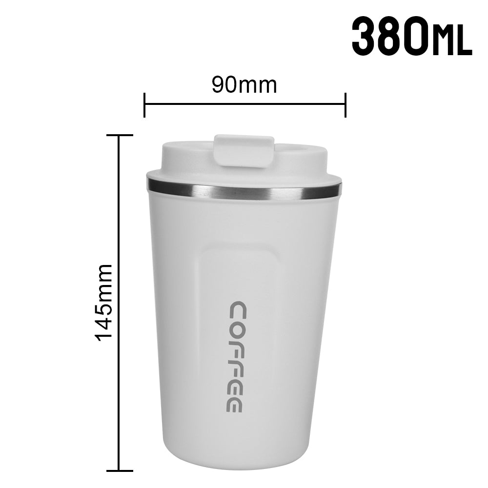 Taza Termo de café para coche, termo de viaje a prueba de fugas para té, agua, café, doble acero inoxidable, 380/510ML