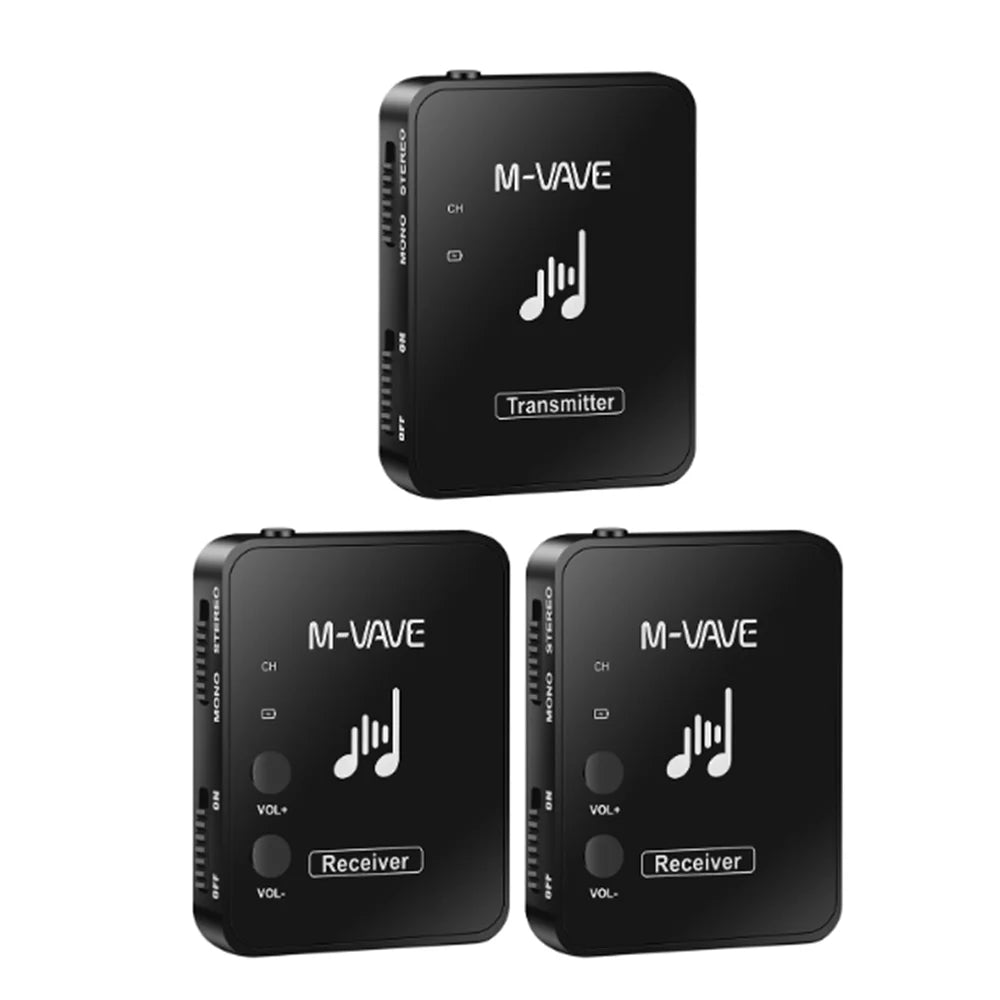 Sistema de transmisión de Monitor de auriculares inalámbricos, M-VAVE, 2,4 GHz, transmisor y receptor recargable.