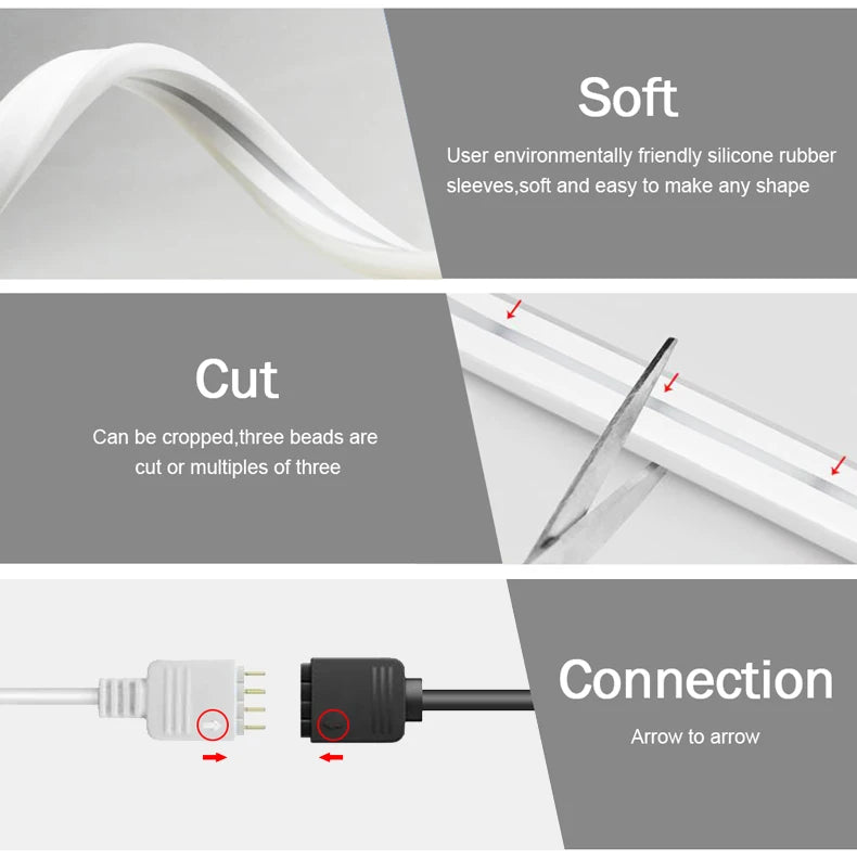 Tira de LED de Neón Inteligente ZigBee 3.0 RGB DC12V – Tuya