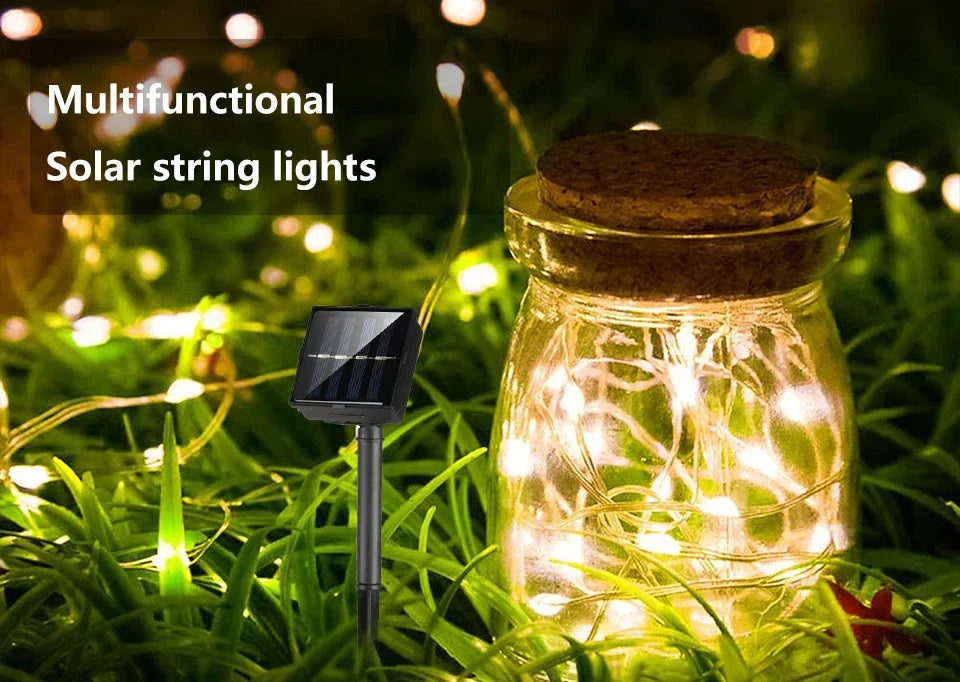 Guirnalda de luces alimentada por energía Solar Ultra larga