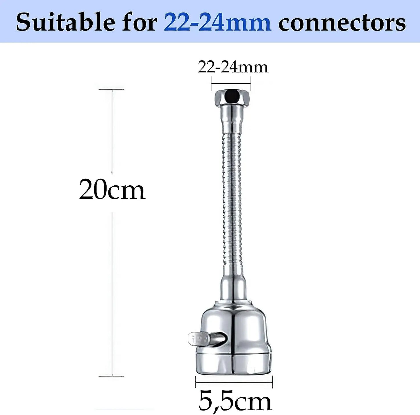Adaptador universal para grifo de cocina de 2/3 modos 360