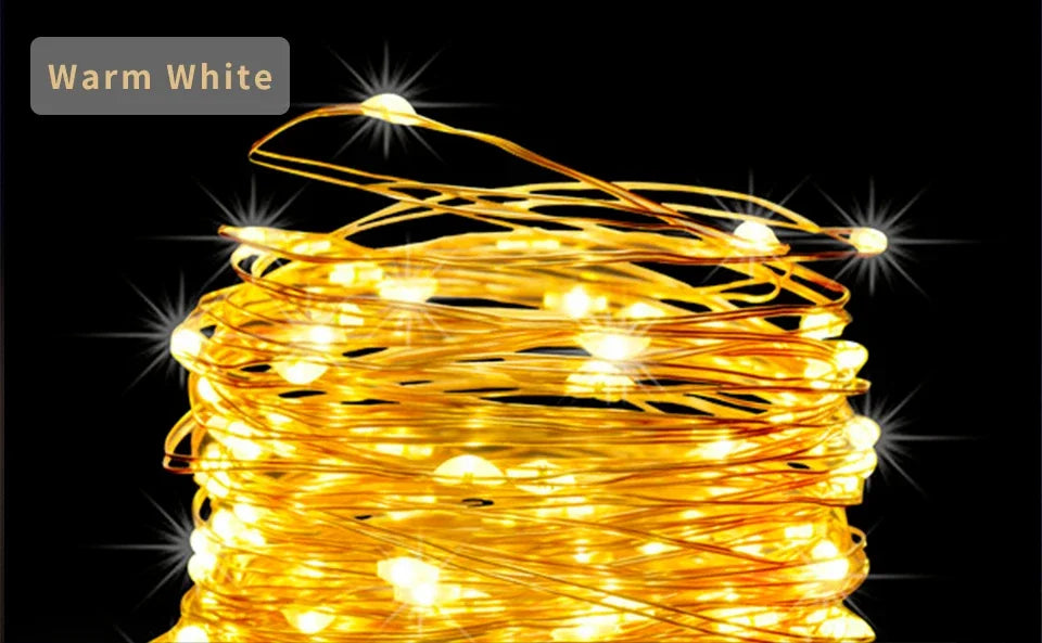 Guirnalda de luces alimentada por energía Solar Ultra larga