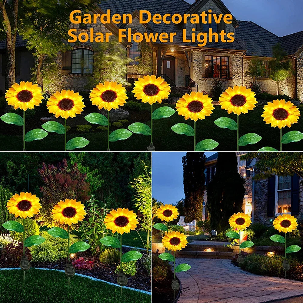 Girasoles Solares LED para Jardín – Decoración Exterior Inteligente