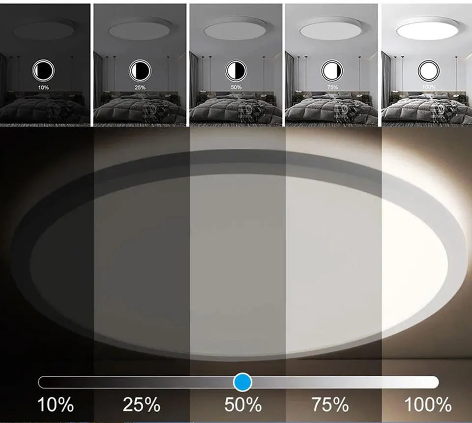 Luz de techo LED inteligente con WiFi, RGB, 220V