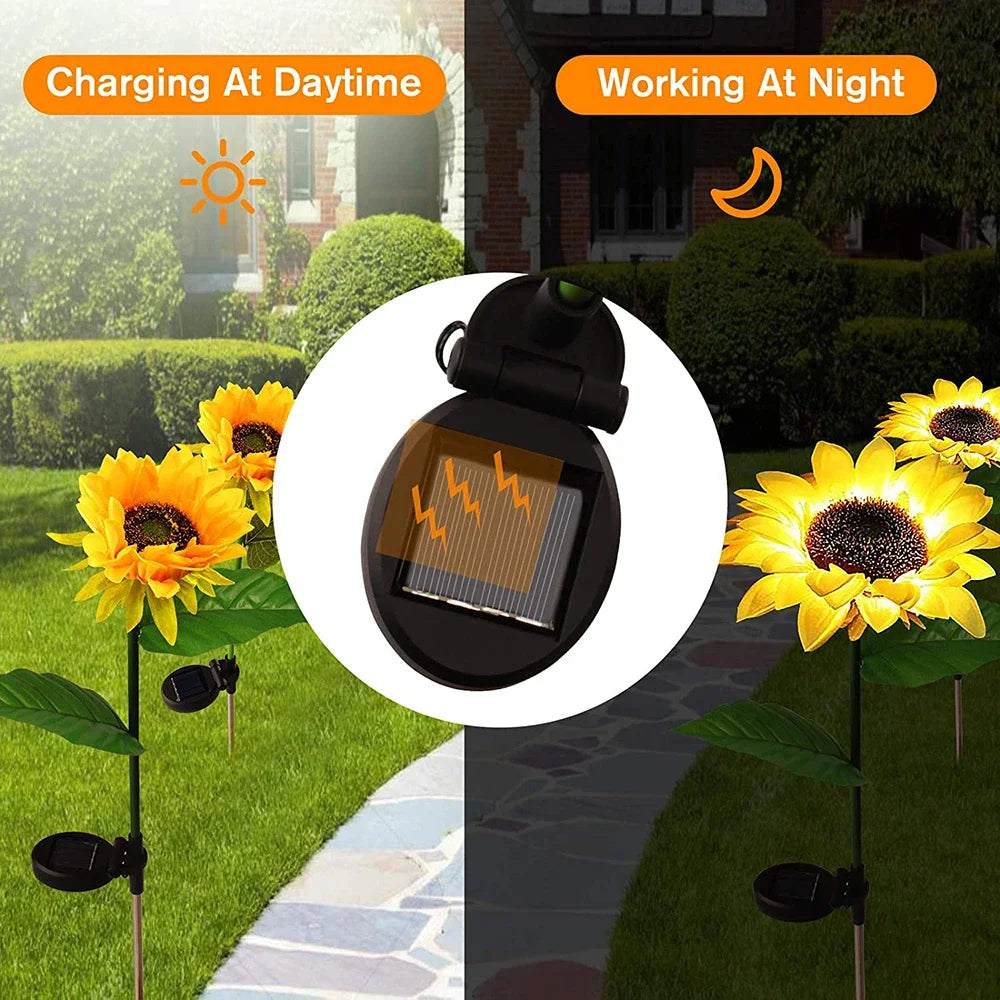 Girasoles Solares LED para Jardín – Decoración Exterior Inteligente