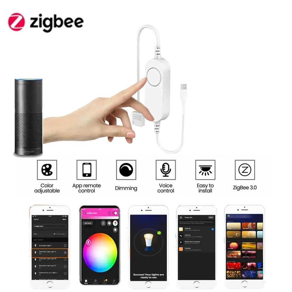 Tira de LED de Neón Inteligente ZigBee 3.0 RGB DC12V – Tuya