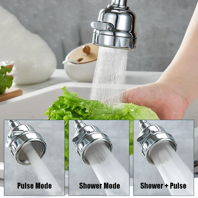 Adaptador universal para grifo de cocina de 2/3 modos 360