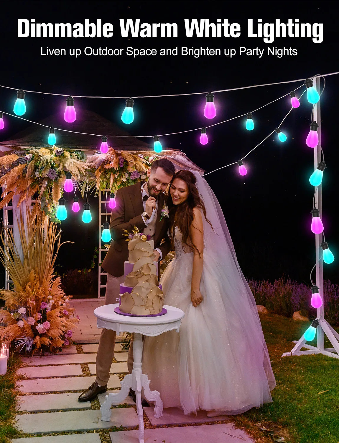 Guirnalda LED Inteligente WiFi S14 USB 5V – Luces Decorativas RGB para Habitación, Jardín y Fiesta