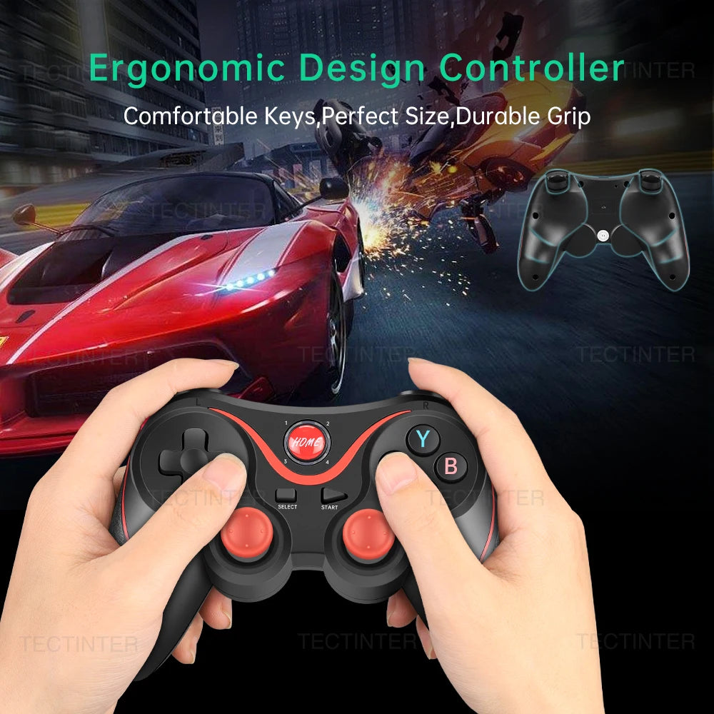 Controlador inalámbrico Terios T3, compatible con mando Bluetooth para Switch/PS3, Control para tableta, Android, teléfono inteligente, PC, Joystick