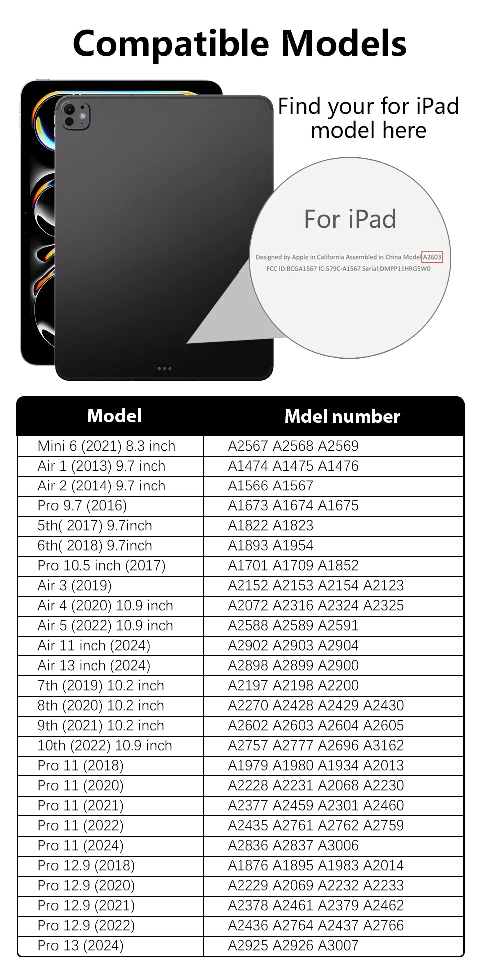 Lamina protectora para Ipad Pro 13 12,9 Air 11 5 4 3 2 1 M4 M2 2024