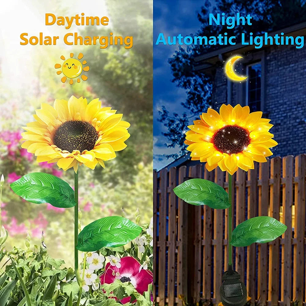Girasoles Solares LED para Jardín – Decoración Exterior Inteligente