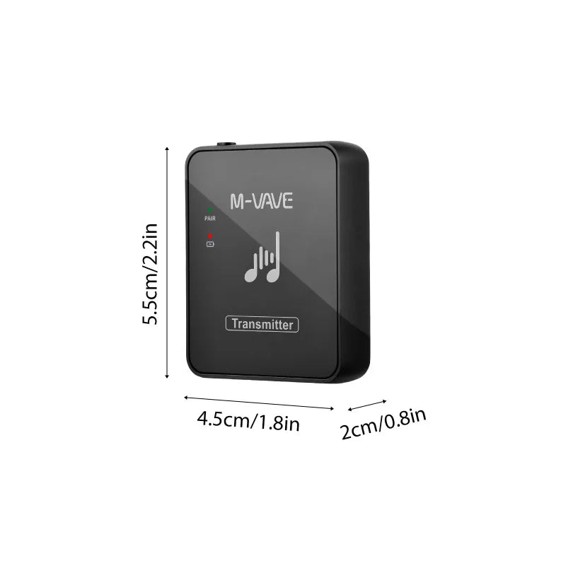 Sistema de transmisión de Monitor de auriculares inalámbricos, M-VAVE, 2,4 GHz, transmisor y receptor recargable.