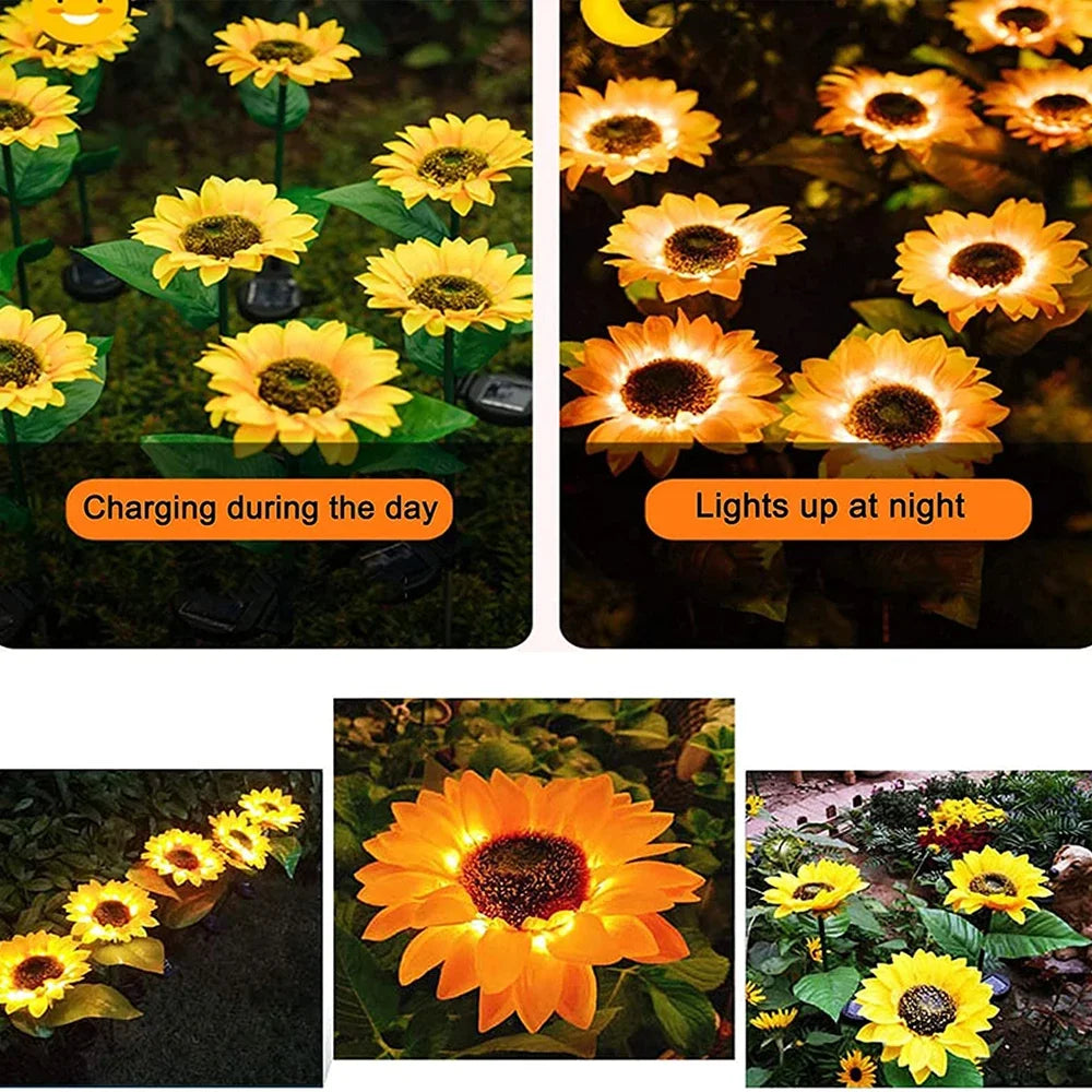 Girasoles Solares LED para Jardín – Decoración Exterior Inteligente