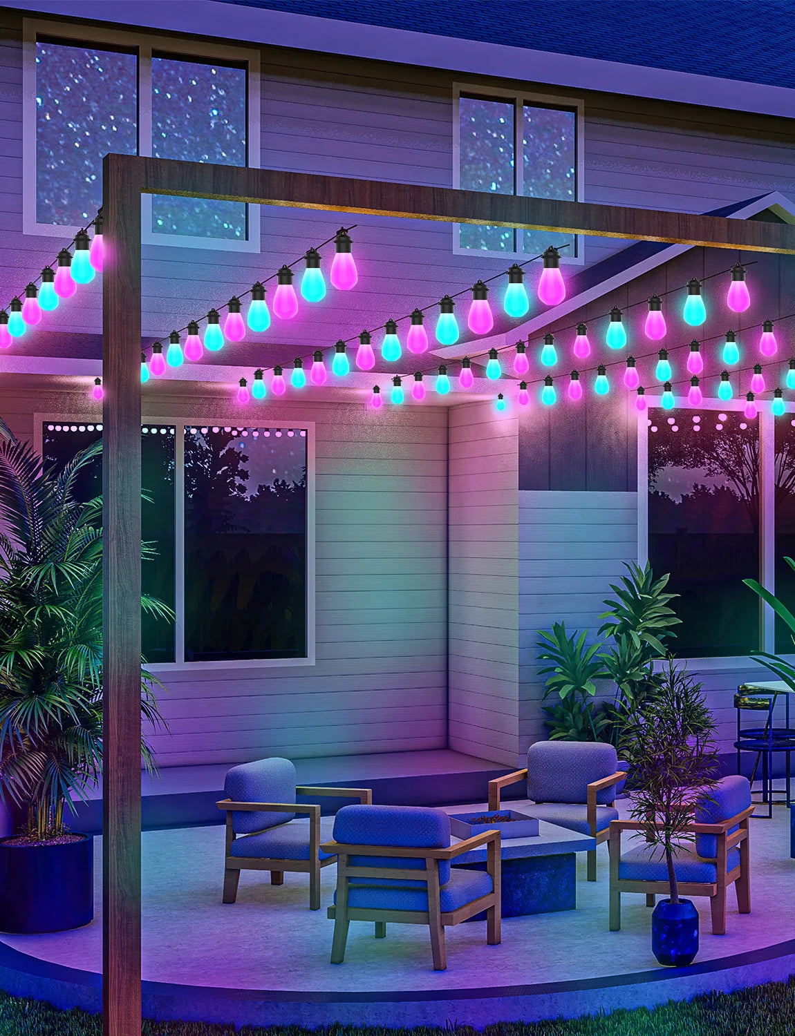 Guirnalda LED Inteligente WiFi S14 USB 5V – Luces Decorativas RGB para Habitación, Jardín y Fiesta