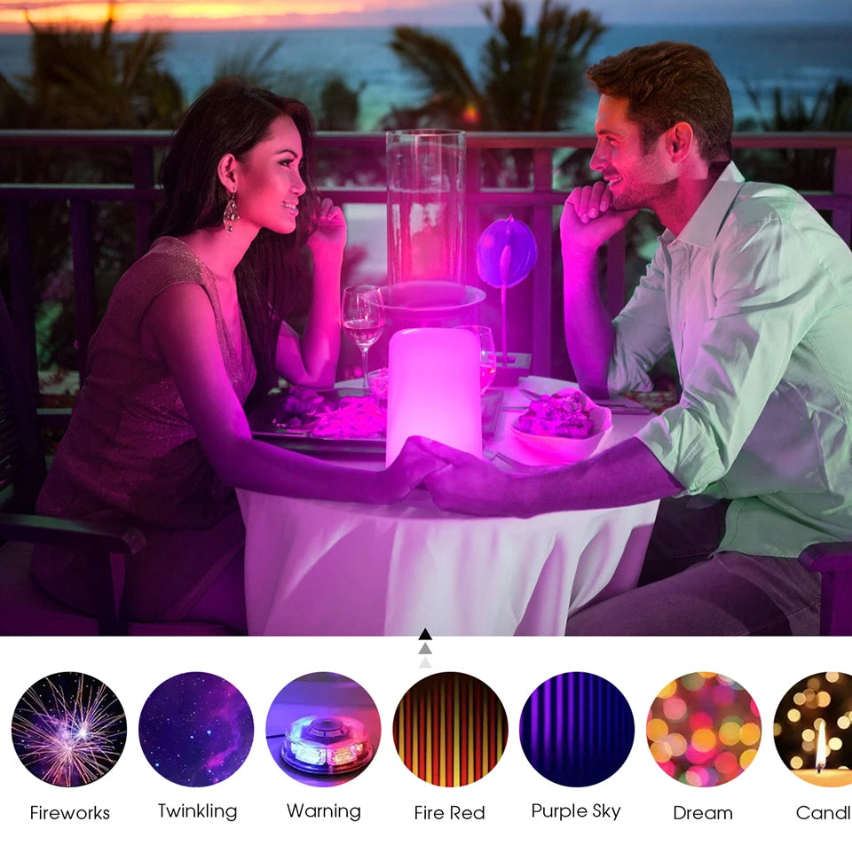 Lámpara de Mesita de Noche RGB Inteligente con Control Táctil y Bluetooth – Recargable y Regulable
