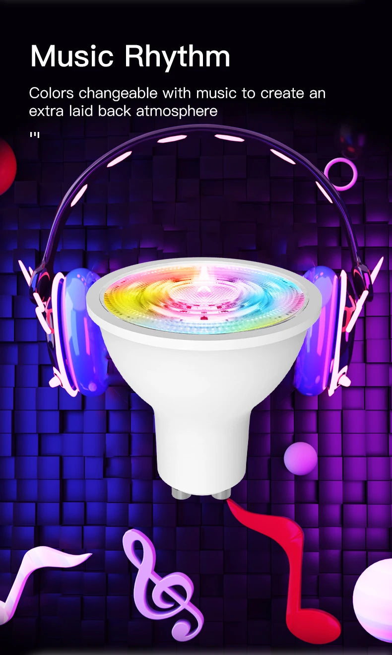 Bombillas Inteligentes GU10 MOES Tuya – Pack WiFi o ZigBee (RGB + C/W)