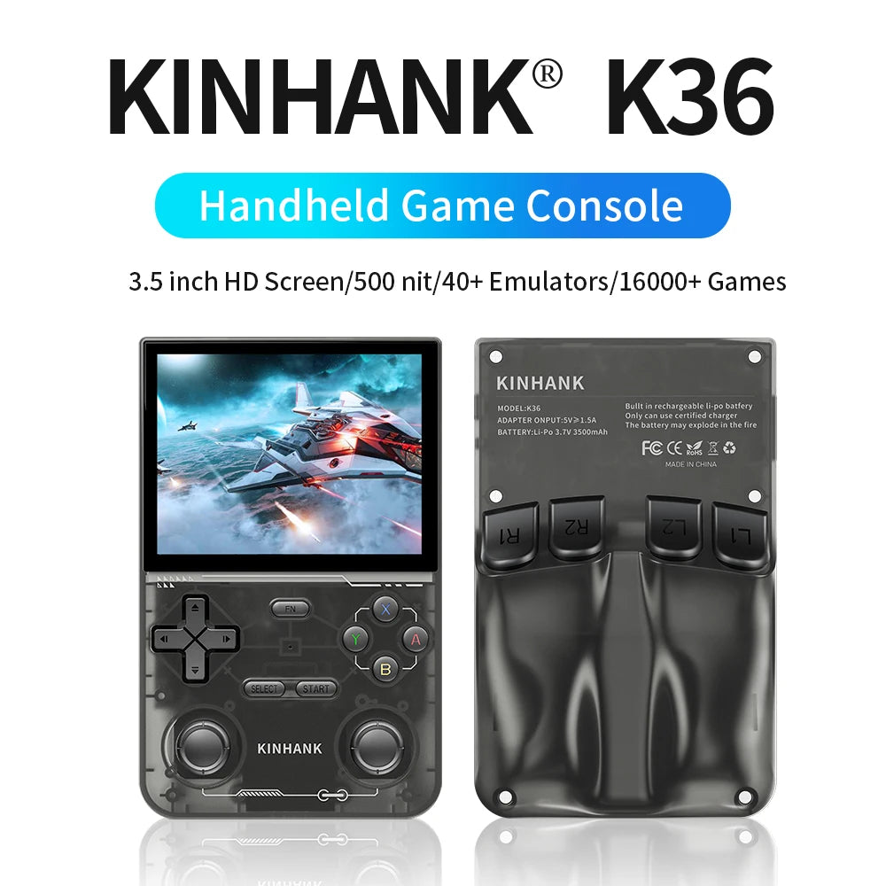 Consola de videojuegos portátil Retro K36  pantalla IPS de 3,5 pulgadas