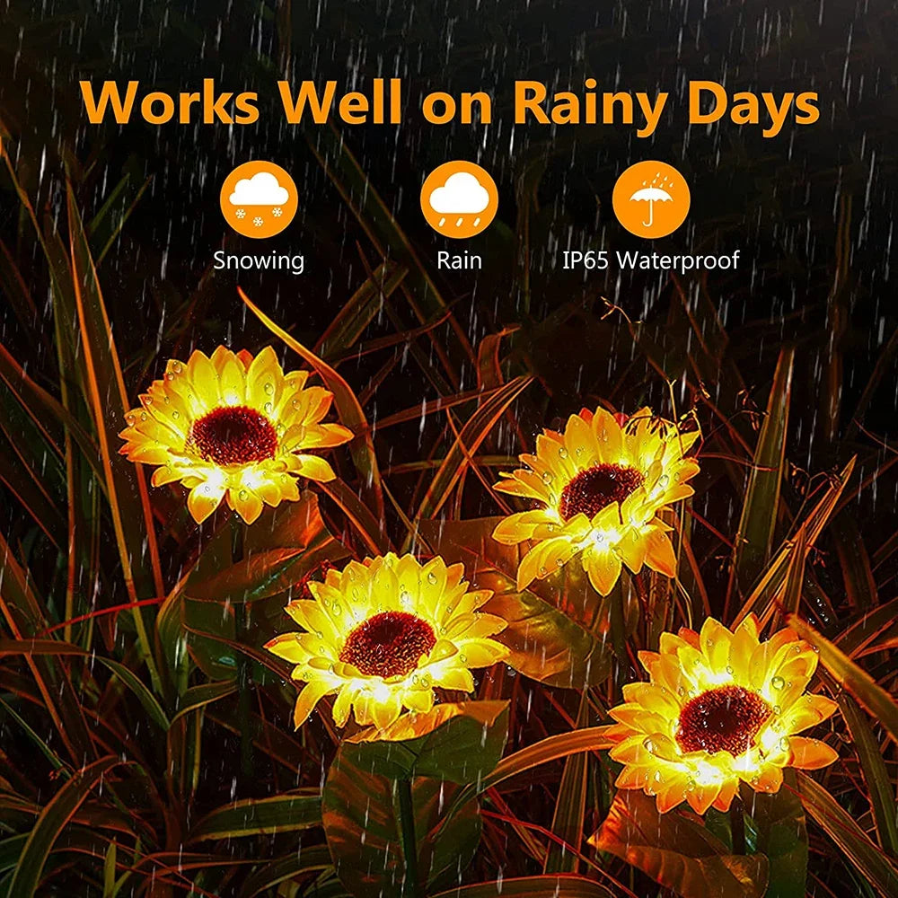 Girasoles Solares LED para Jardín – Decoración Exterior Inteligente