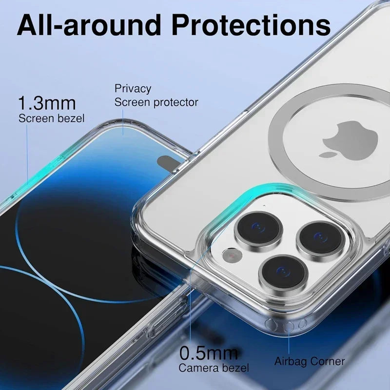 Carcaza Transparente Magsafe Para Iphone