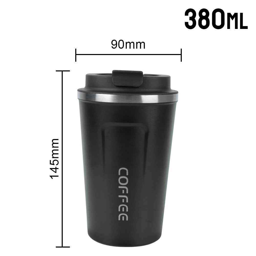 Taza Termo de café para coche, termo de viaje a prueba de fugas para té, agua, café, doble acero inoxidable, 380/510ML